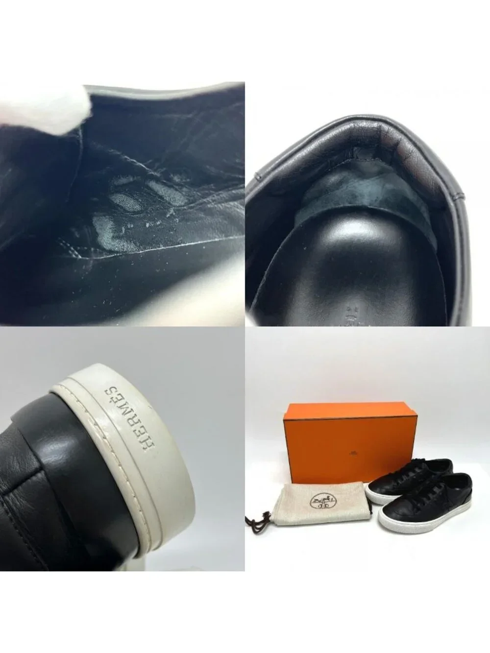 Hermes Sneakers Deep Leather Black